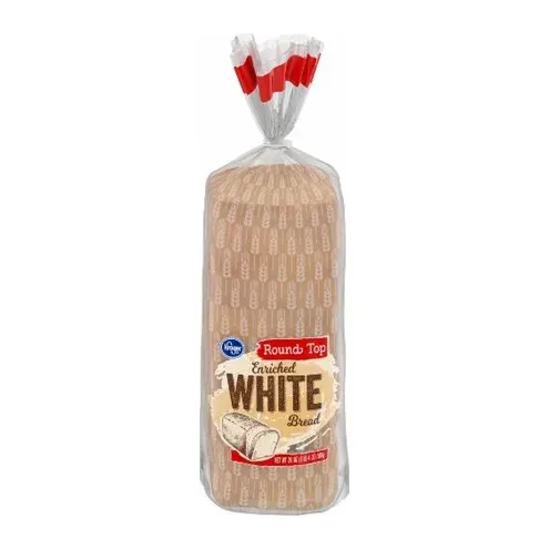 Kroger Round top white bread, front of pack