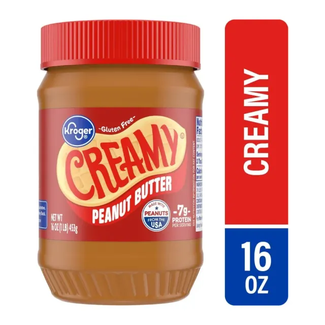 Kroger Creamy peanut butter, front of pack