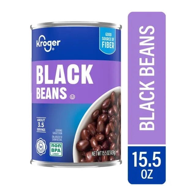Kroger Black Beans, front of pack