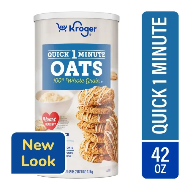 Kroger 100% Whole Grain Oats, front of pack