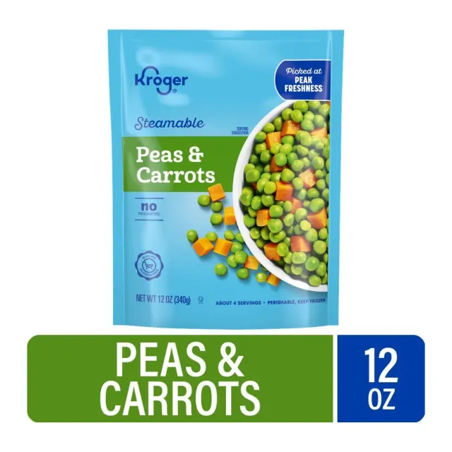 Kroger Peas & carrots, front of pack