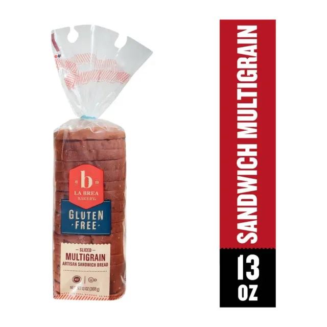 La Brea Bakery Gluten Free Multigrain Sandwich Bread, front of pack