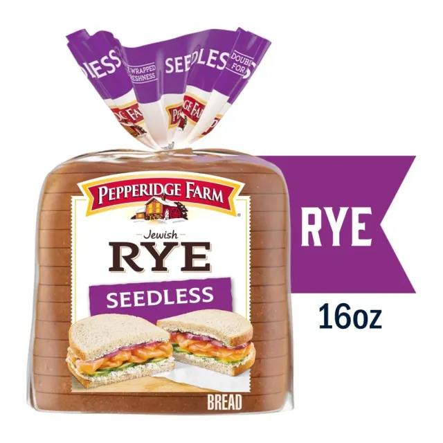 Pepperidge Farm Jewish Rye Seedless Bread, front of pack