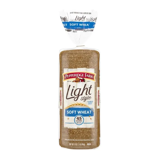 Pepperidge Farm Light style bread, soft wheat, front of pack