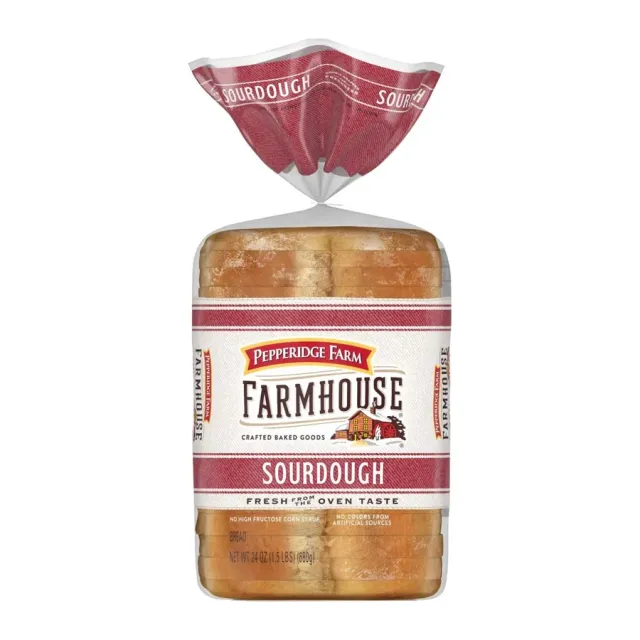 Pepperidge Farm Farmhouse sourdough bread, front of pack