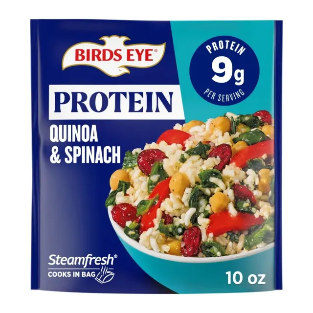 Birds Eye Superfood blends quinoa & spinach, front of pack