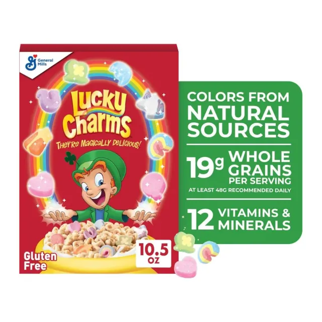 Lucky Charms Gluten Free Breakfast Cereal With Unicorn Marshmallows, front of pack