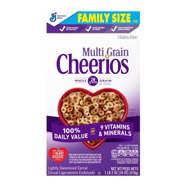 Cheerios Multi grain, front of pack