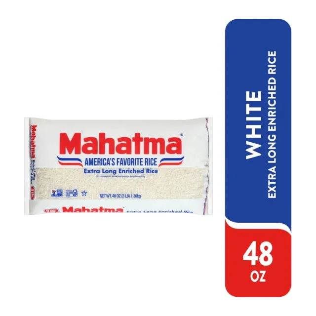 Mahatma Extra Long Grain Enriched Rice, front of pack