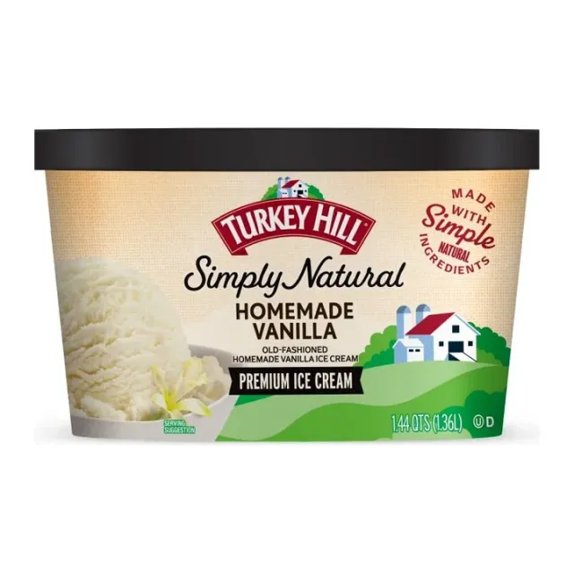 Turkey Hill Simply Natural Homemade Vanilla Ice Cream, front of pack