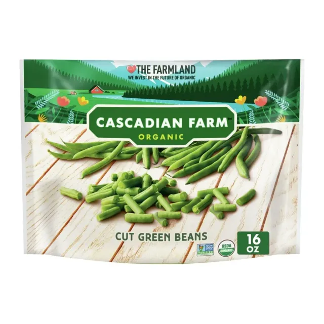 Cascadian Farm Organic Cut Green Beans, front of pack