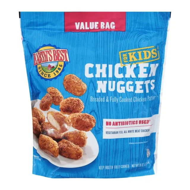 Earth's Best Chicken nuggets, front of pack