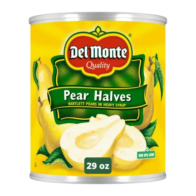 Del Monte Bartlett Pear Halves in Heavy Syrup, front of pack