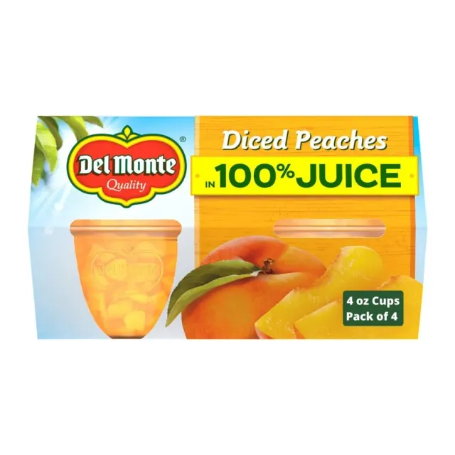 Del Monte Diced Peaches, front of pack
