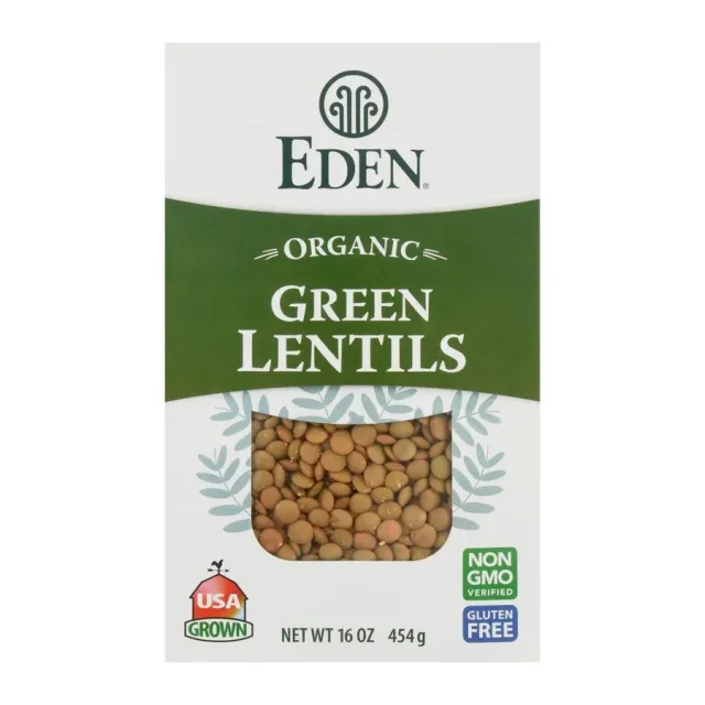 Eden Green Lentils, Dry, Organic, front of pack