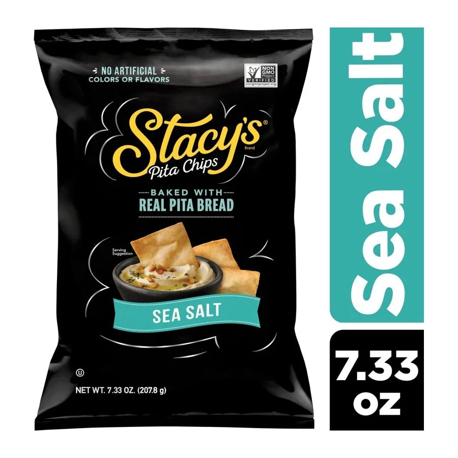 Stacy's Pita Chips Sea Salt (Simply Naked), front of pack
