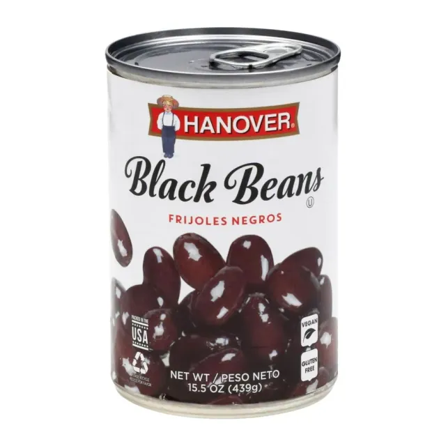 Hanover Black Beans, front of pack