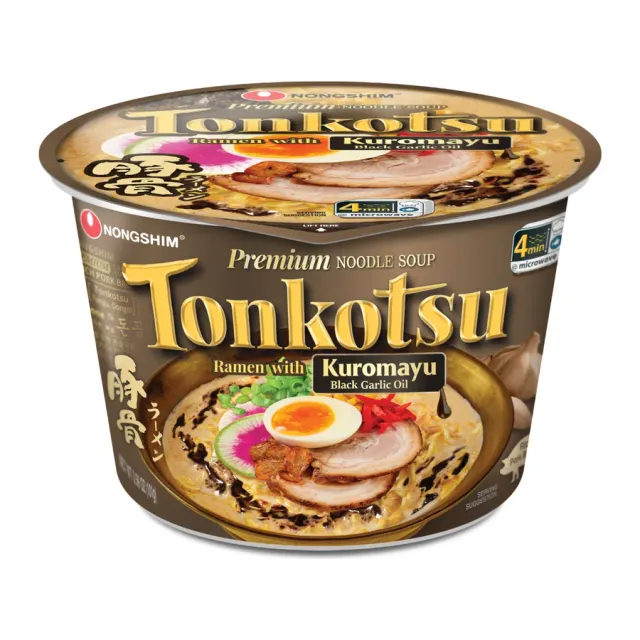 Nongshim Tonkotsu Ramen with Kuromayu, front of pack