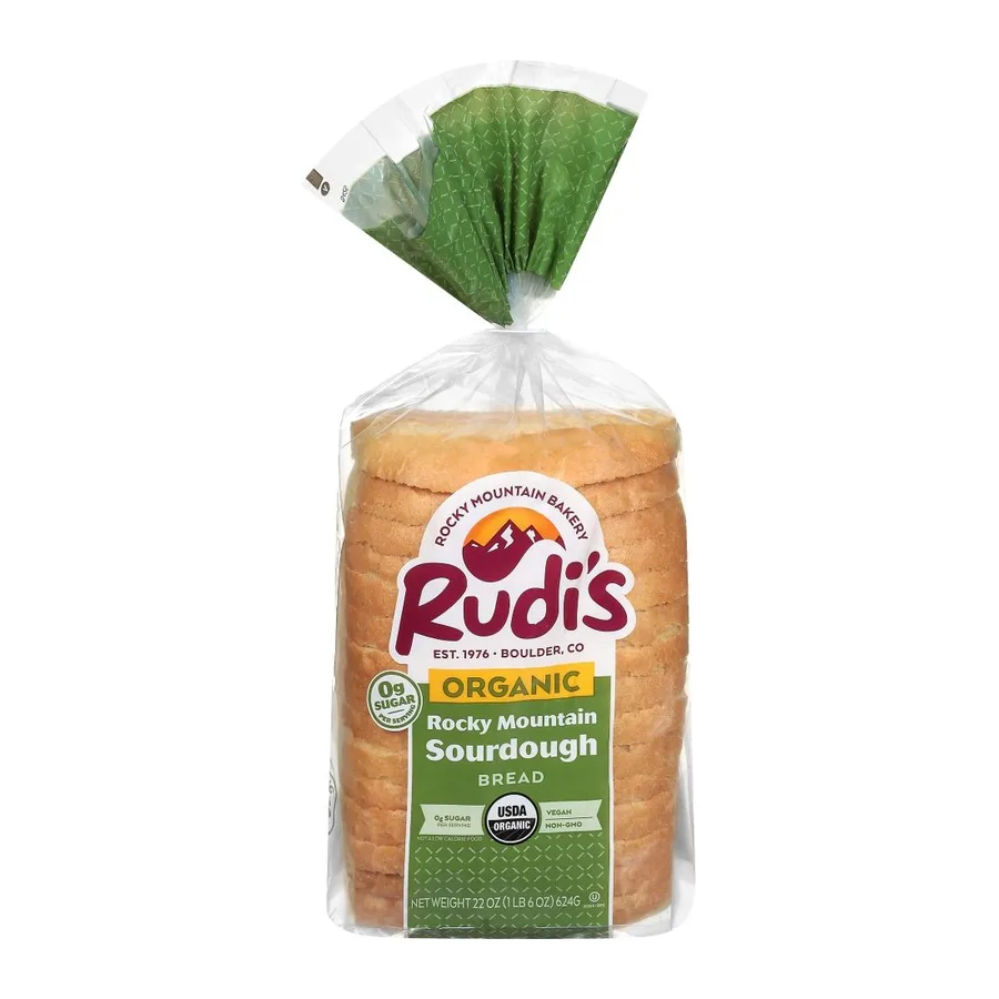 Rudi's Bread rocky mountain sourdough, front of pack