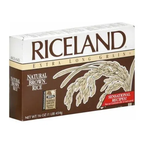 Riceland Long Grain Brown Rice, front of pack