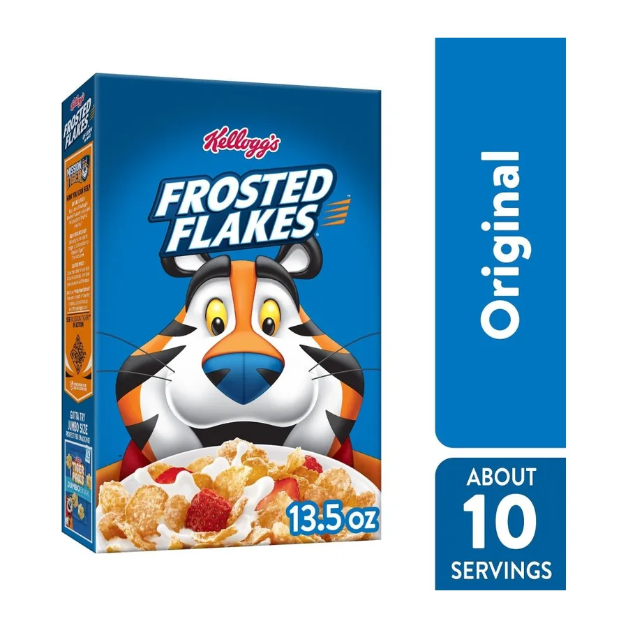Kellogg's Frosted flakes of corn cereal, front of pack