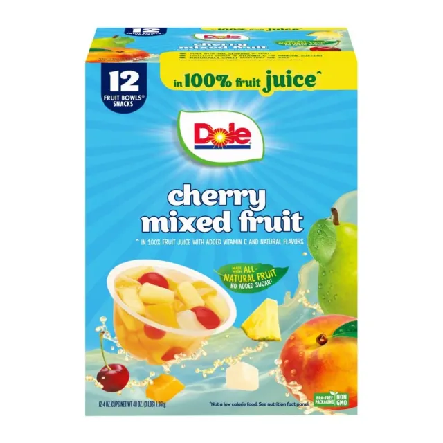 Dole Fruit bowls, front of pack