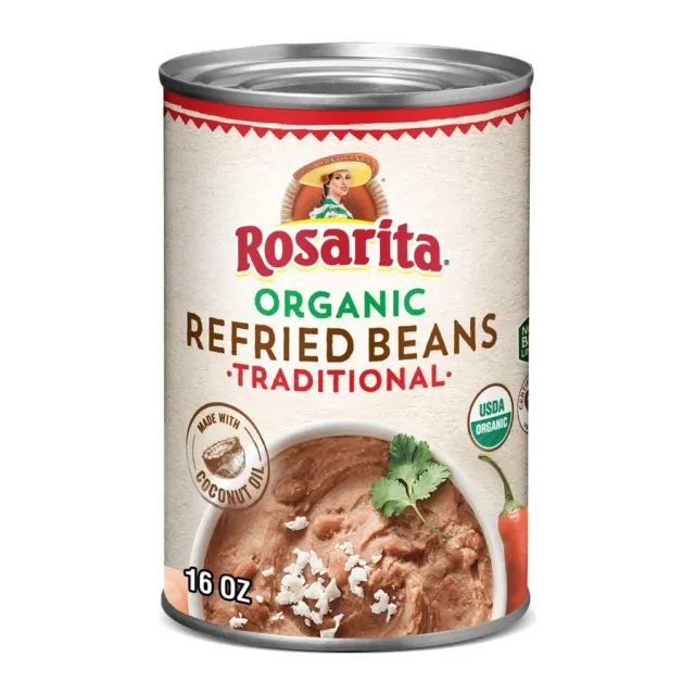Rosarita Organic refried beans, front of pack