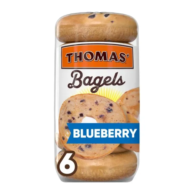 Thomas' Blueberry bagels, front of pack