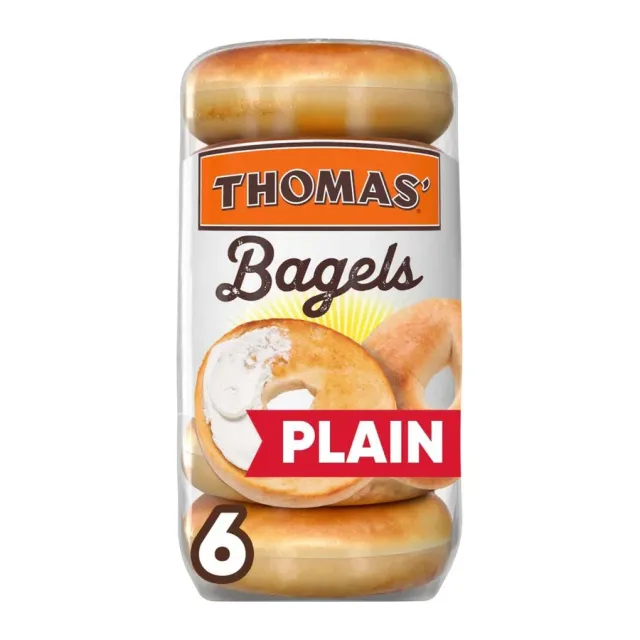 Thomas' Plain Bagels, front of pack