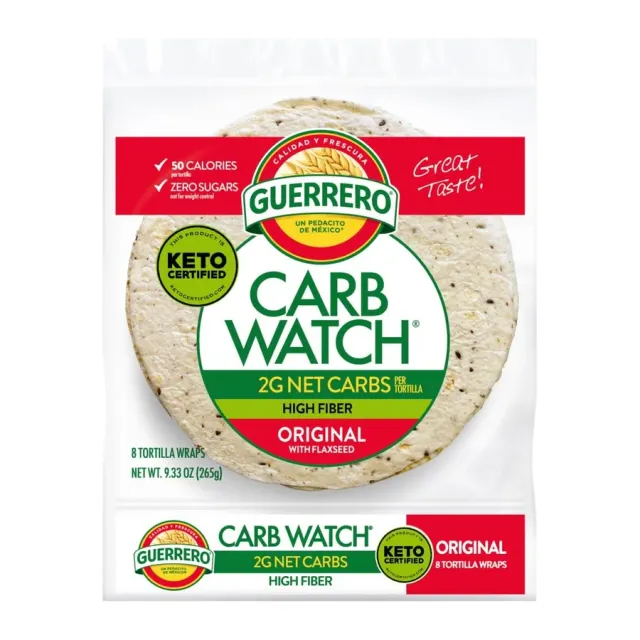 Guerrero Nutri-ricas Carb Watch, front of pack
