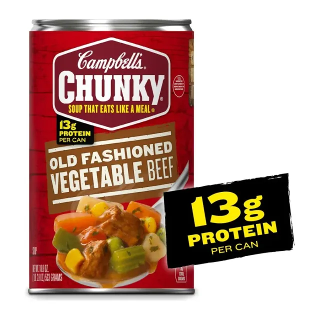 Campbell's Chunky Old Fashioned Vegetable Beef, front of pack