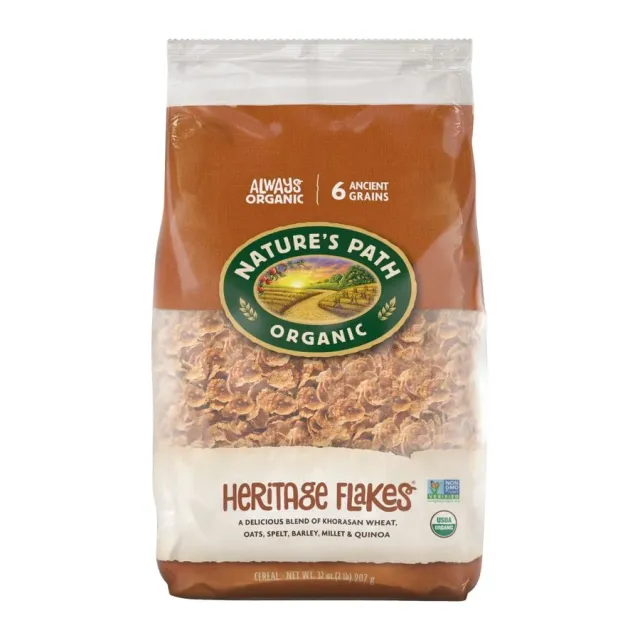 Nature's Path Heritage Flakes Cereal, front of pack