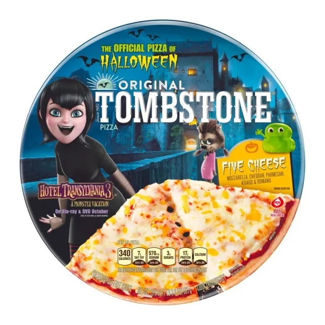 Tombstone 5 Cheese Mozzarella, Cheddar, Parmesan, Asiago & Romano Original Pizza, front of pack