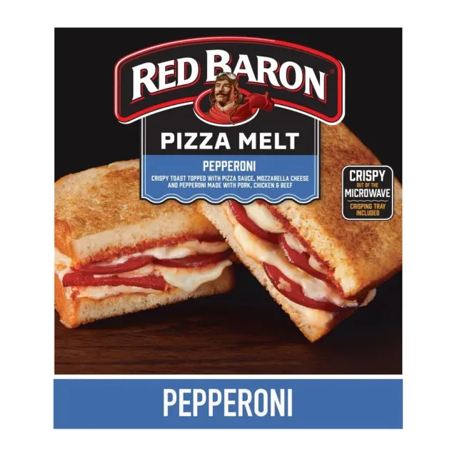 Red Baron Pizza melt pepperoni, front of pack
