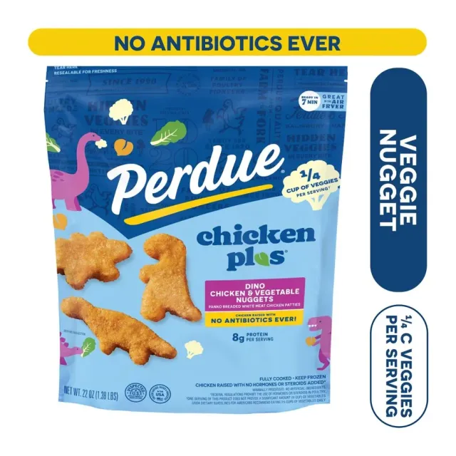 Perdue Chicken plus chicken breast & vegetable dino, front of pack