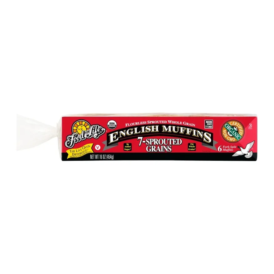 Food for Life 7-Sprouted Grains English muffins, front of pack