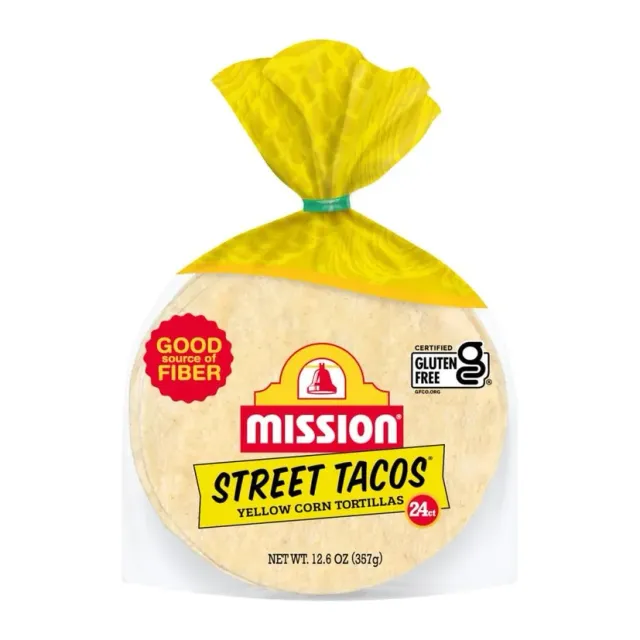 Mission Street tacos corn tortillas, front of pack