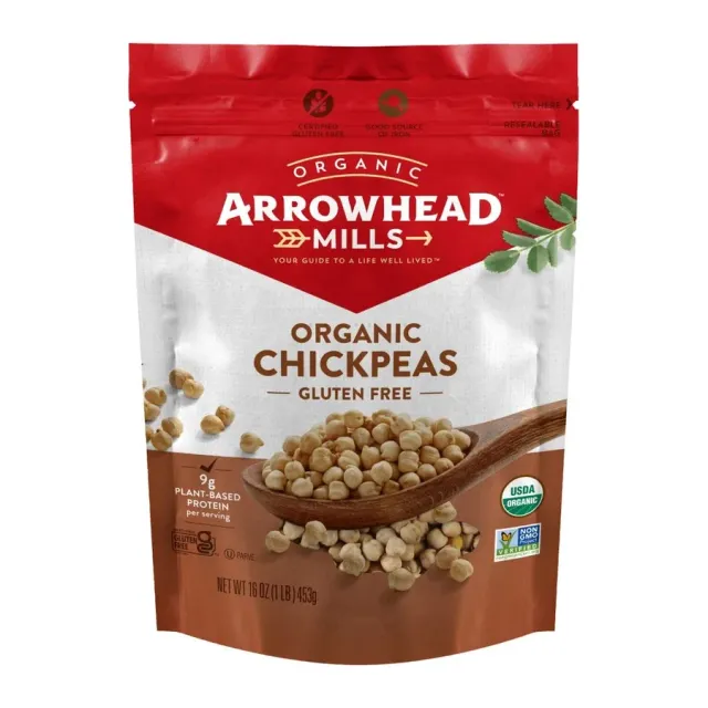 Arrowhead Mills Organic chickpeas, front of pack