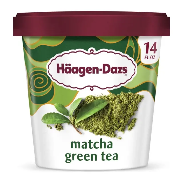 Haagen-Dazs Green Tea Ice Cream, front of pack