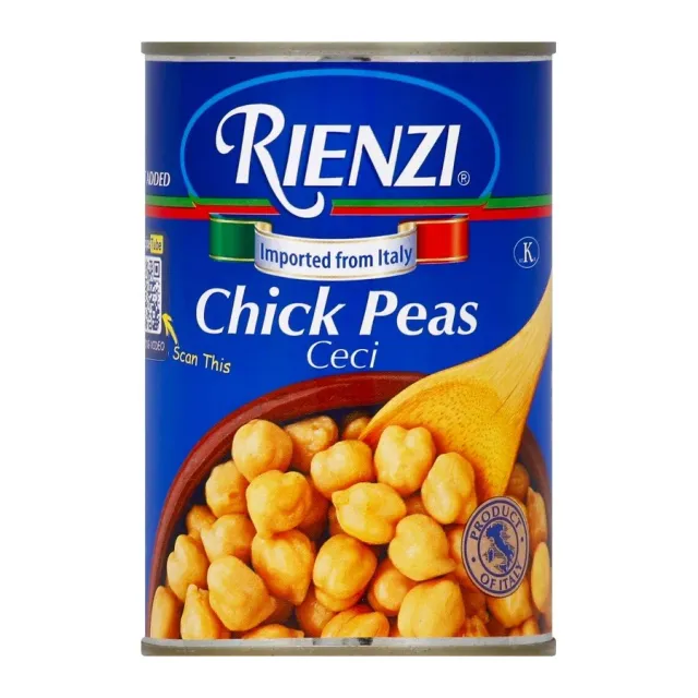Rienzi Chick peas, front of pack
