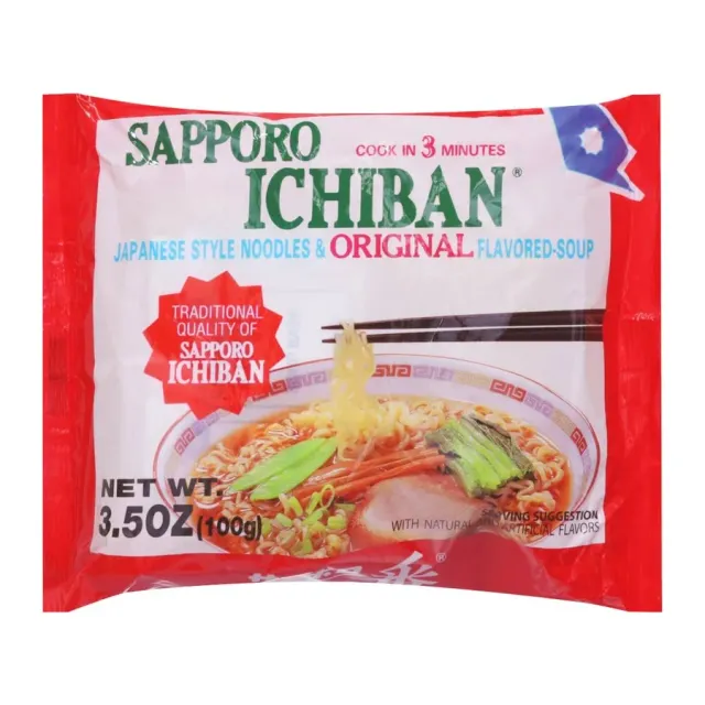 Sapporo Ichiban Japanese Style Noodles Original Flavour, front of pack