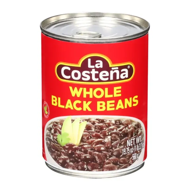 La Costeña Whole Black Beans, front of pack