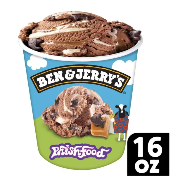 Ben & Jerry's Phish Food Ice Cream, front of pack
