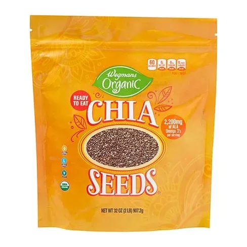 Wegmans Organic Chia Seeds, front of pack