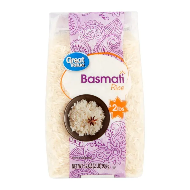 Great Value Basmati rice, front of pack