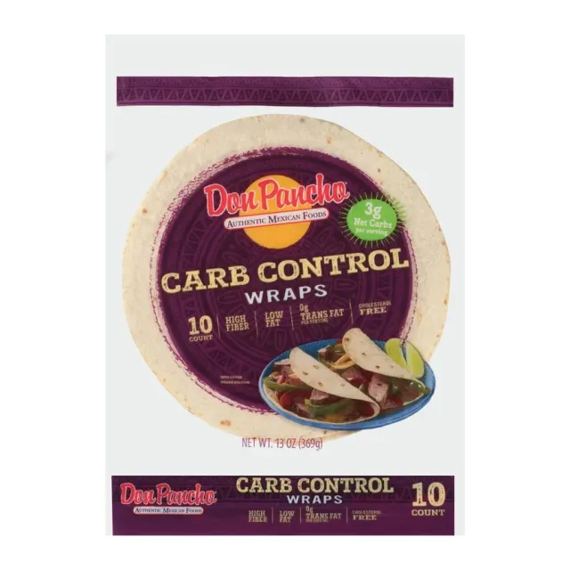 Don Pancho Carb Control Wraps, front of pack