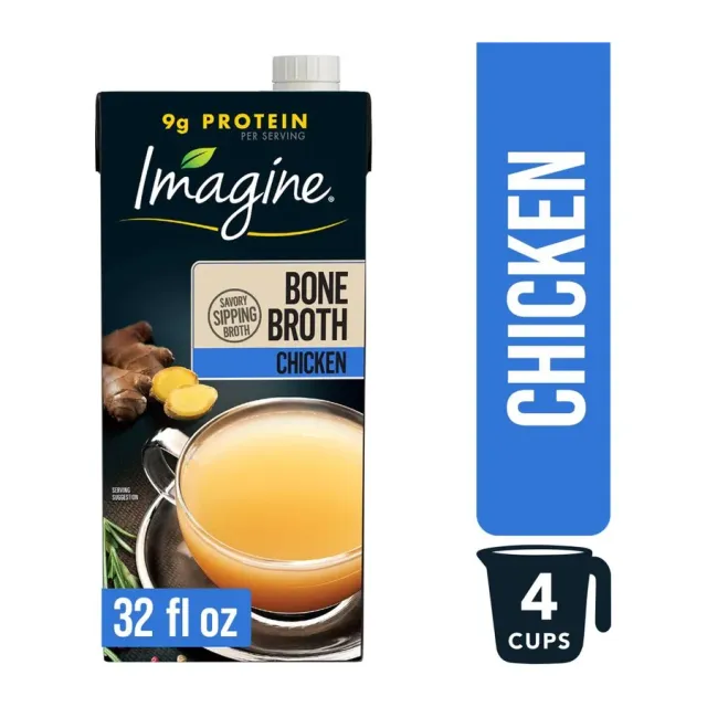 Imagine Chicken bone broth, front of pack