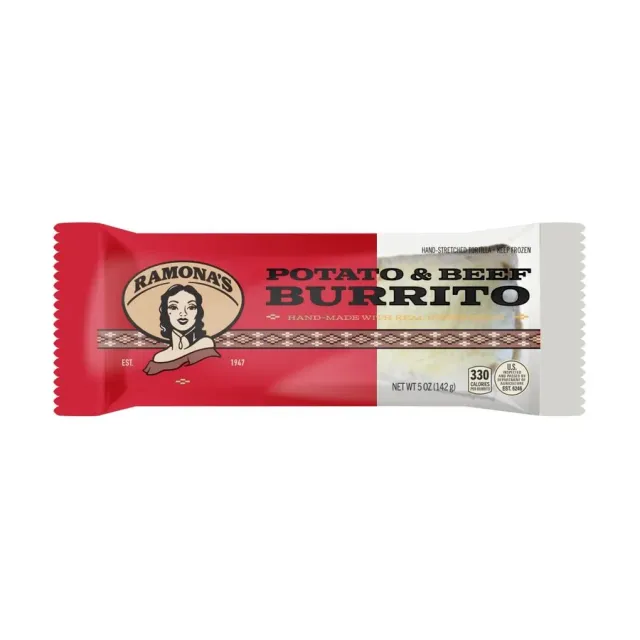 Ramona's Burritos Potato and Beef, front of pack