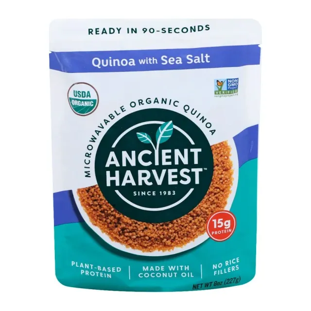 Ancient Harvest Organic quinoa with sea salt, front of pack