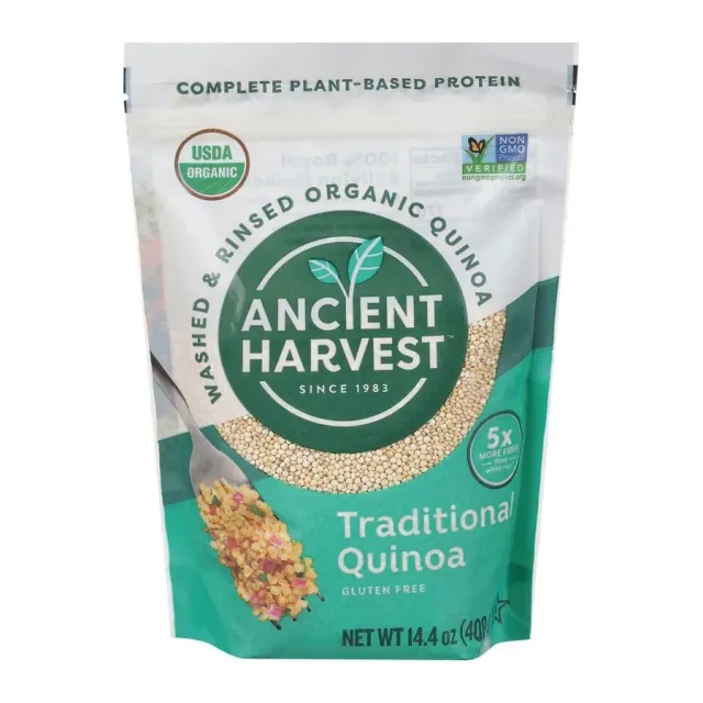 Ancient Harvest Washed & Rinsed Organic Quinoa: Traditional Quinoa Gluten Free, front of pack